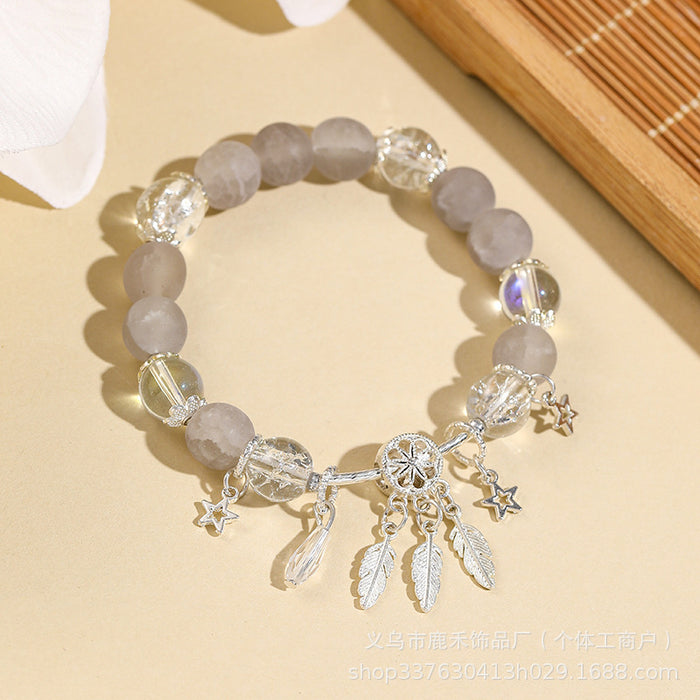 Wholesale Frosted Gradient Glass Beaded Bracelet for Women