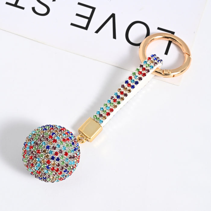 Wholesale Chain Rhinestone Ball Keychain Car Keychain JDC-KC-JF004