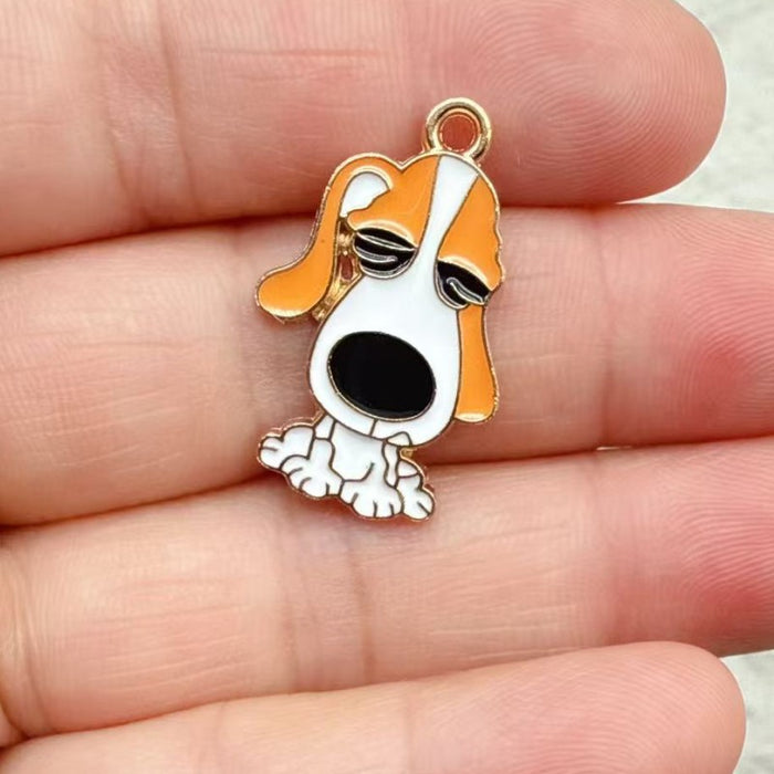 Wholesale 10pcs Cute Cartoon Dog DIY Accessories,  Charms,  Headwear,  Necklace,  Earrings Pendant