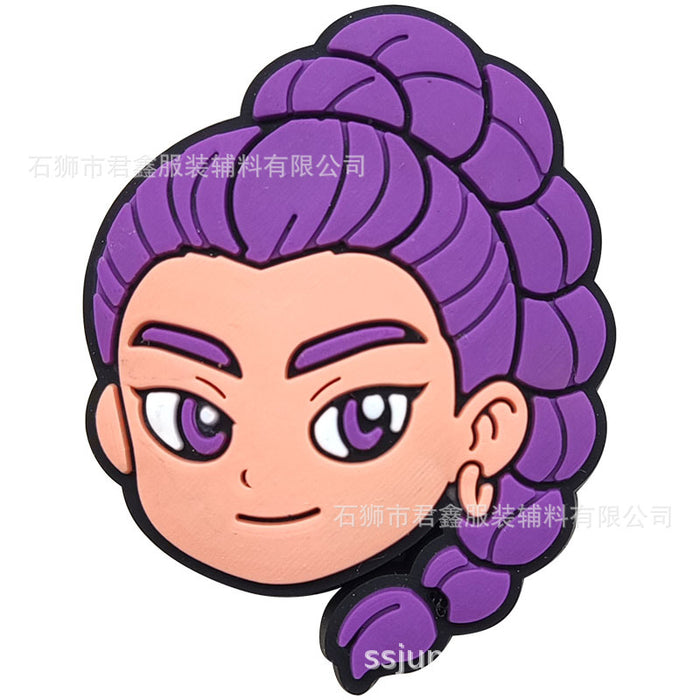 Wholesale 50pcs KPop Charms Shoe Buckles PVC Patches