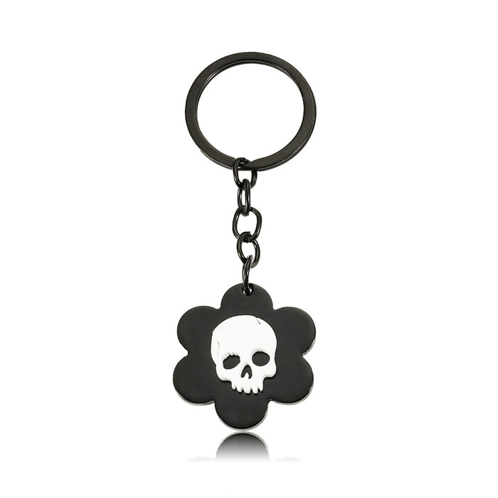 Wholesale Skull Earrings Halloween Exaggerated Bow Ghost Head Keychain