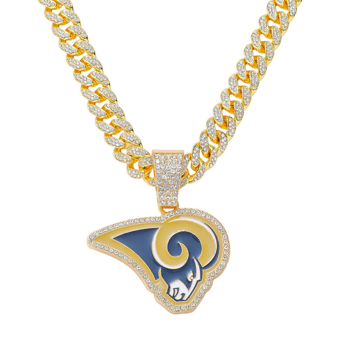 Wholesale Hip-Hop Football Team Logo Necklace