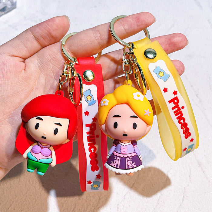 Wholesale School Bag Pendant Doll Cute Silicone Car Key Chain