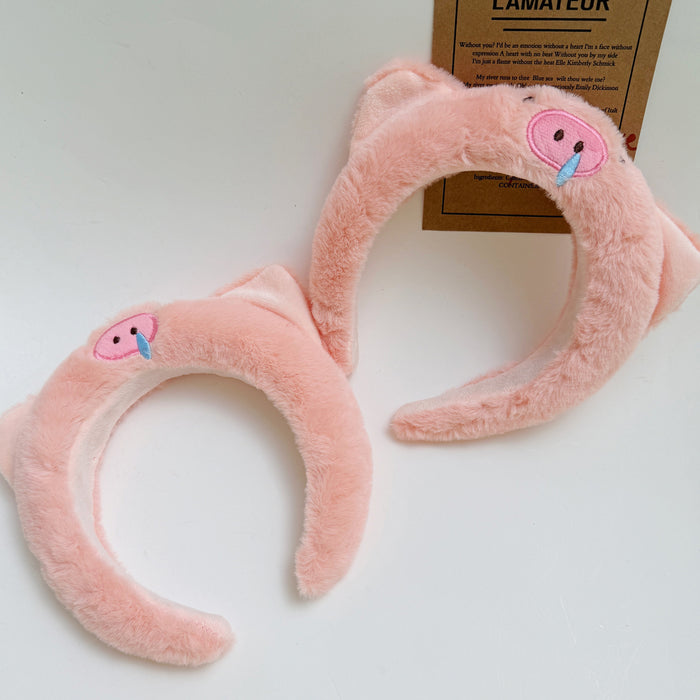 Wholesale Cartoon Cute Children' s  Piggy Plush Headbands