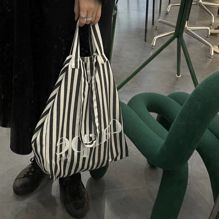 Wholesale Large Capacity All-match Striped Tote Bag Shoulder