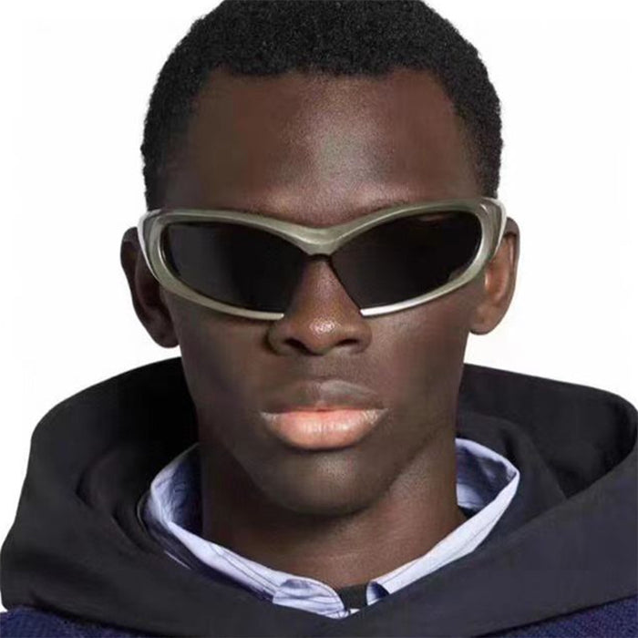 Wholesale New sports sunglasses, outdoor cycling glasses, hollowed out sunglasses, personalized running and mountain climbing sunglasses