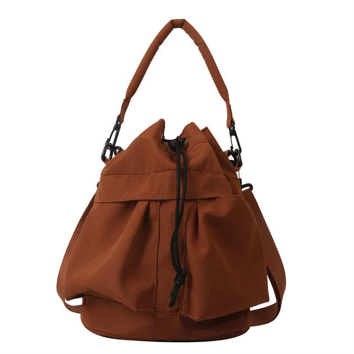 Wholesale Versatile new fashionable and casual bag with large capacity, hand-held drawstring, single shoulder, crossbody, water bucket bag