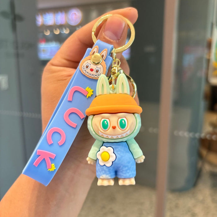 Wholesale Creative keychain cartoon sheep pendant toy baby grabber cute keychain ring