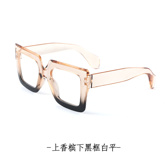 Wholesale Personalized Box Sunglasses Gradient Versatile Street Photography Large Frame Sunglasses