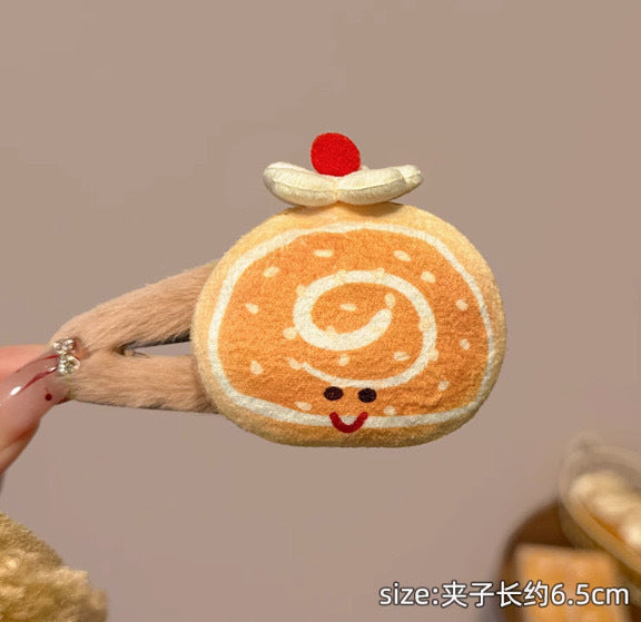 Wholesale Coffee Cartoon Cute Burger Hair Clip Toast Hair Clip Headpiece