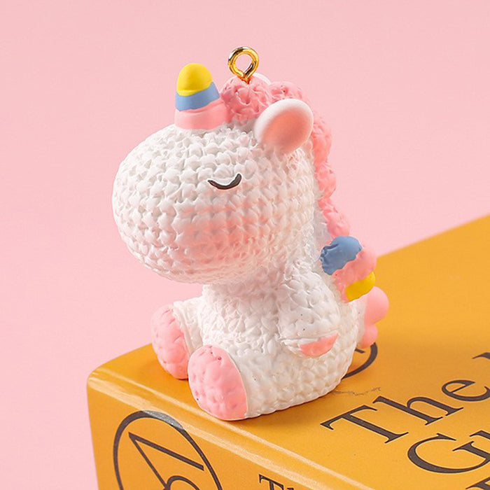 Wholesale Resin Unicorn Doll Keychain