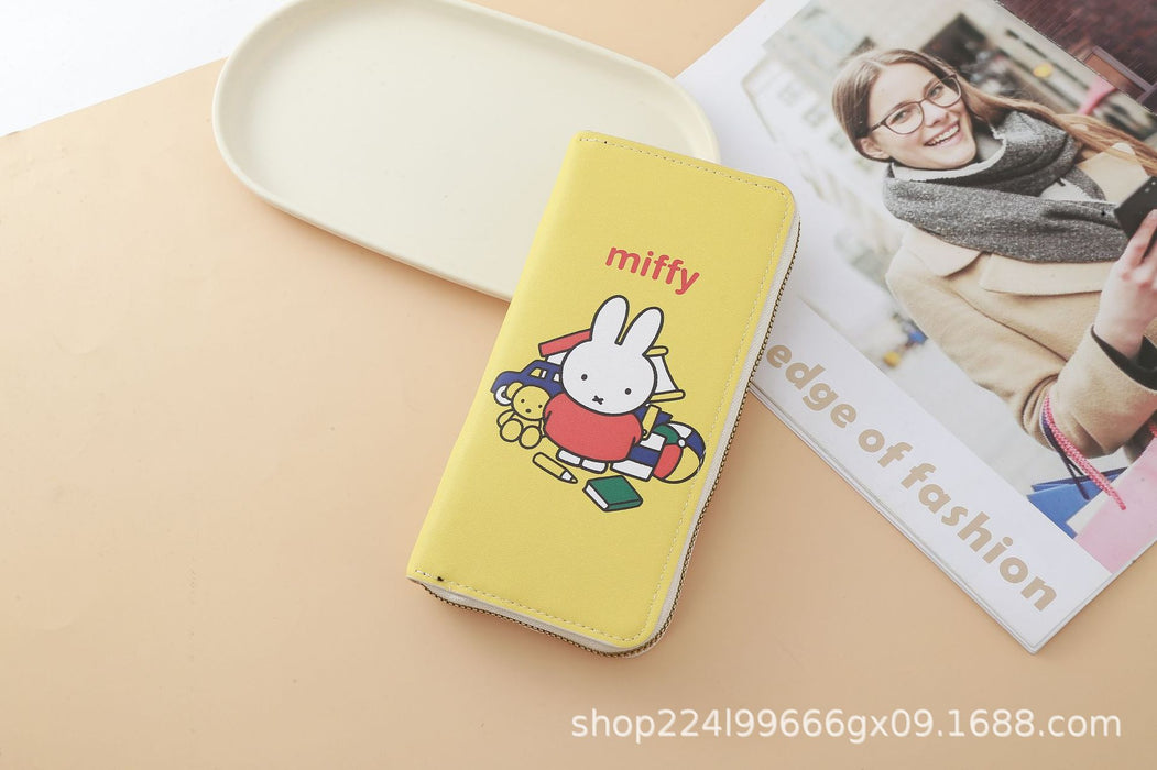Wholesale PU Leather Cartoon Rabbit Coin Purse Card Holder Wallet Color Block Everyday Fashion Accessory
