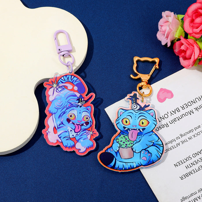 Wholesale Cartoon Anime Tiger Acrylic Keychain Pendant