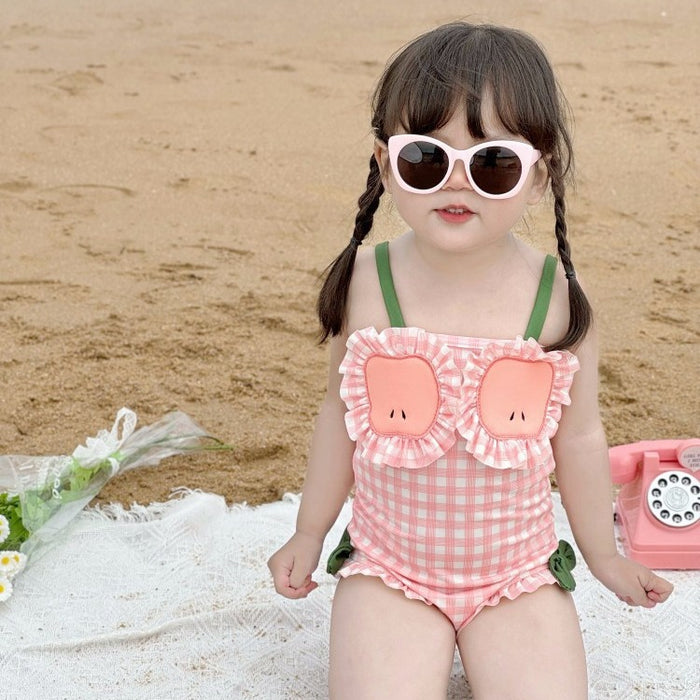 Wholesale Swimsuit, bikini, cute camisole, one-piece swimsuit, quick drying children's swimsuit