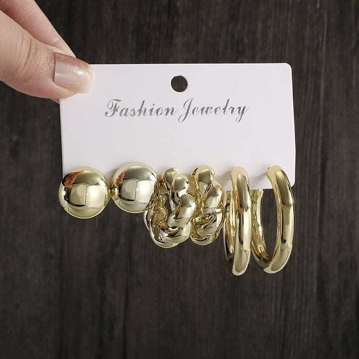 Wholesale Waterdrop oval earring set with simple temperament, high-end earrings, new earrings wholesale