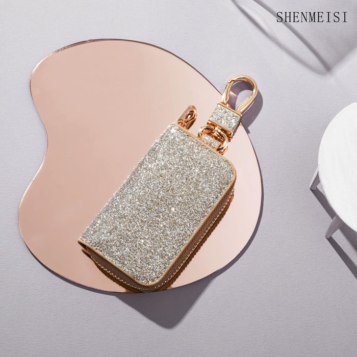 Wholesale Mini car key bag, General Motors key storage bag, creative leather hanging decoration keychain