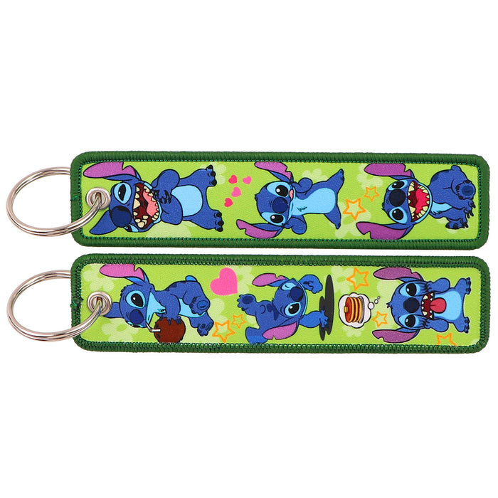 Wholesale Cartoon Cute Woven Label Lanyard Keychain JDC-KC-KKX004