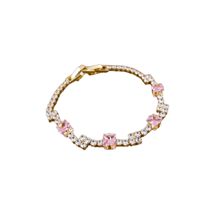 Wholesale Cubic Zirconia Square Oval Bracelet Rhinestone Bangle Jewelry Accessory