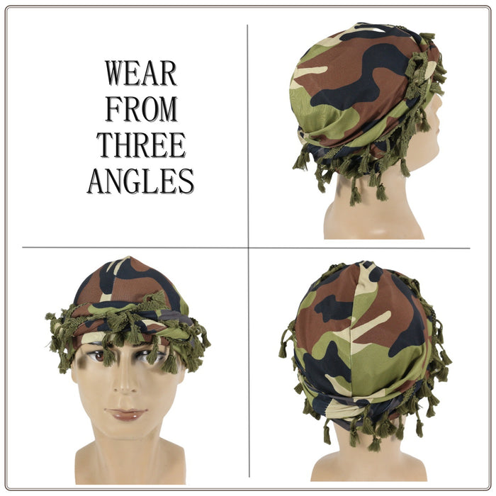 Wholesale Camouflage printed headscarf hat, men's and women's street trend pullover hat color