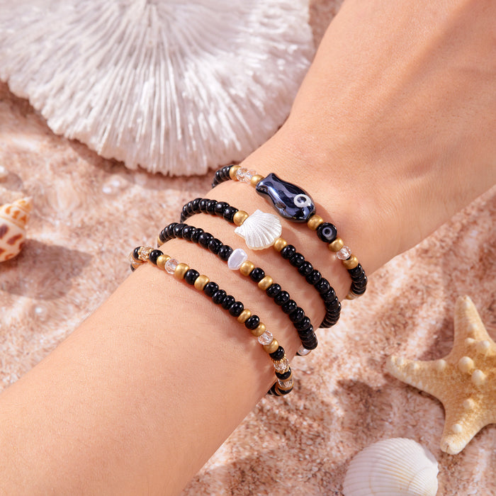 Wholesale Bohemian Beach Bracelet Set Alloy Handmade Charm Bracelets