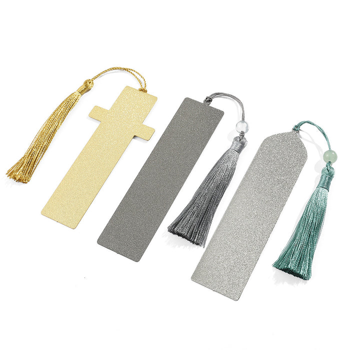 Wholesale Oil Painting Metal Tassel Accessories Bookmark