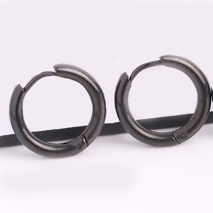 Wholesale Titanium Steel Round Wire Earrings Exquisite Ear Care Set Small Earrings JDC-ES-RX001