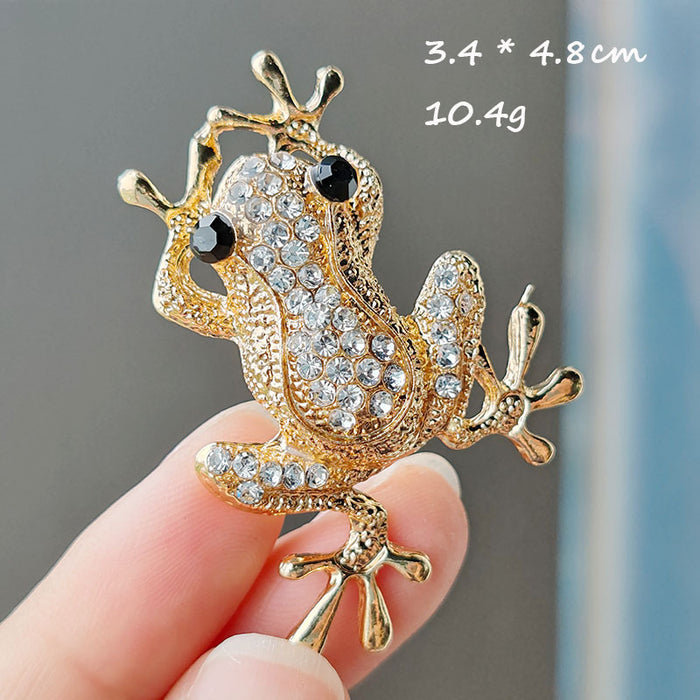 Wholesale full diamond  frog brooch  corsage accessories