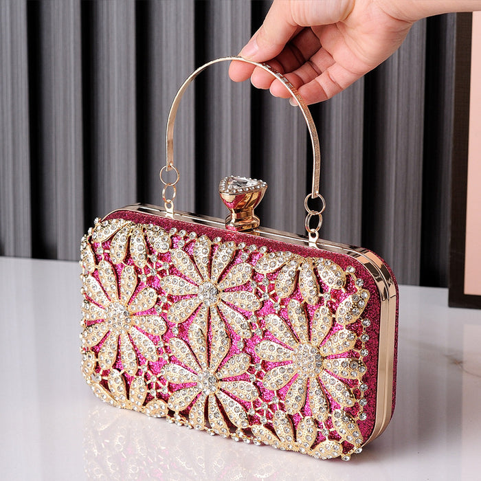 Wholesale Evening Bags Flower Rhinestone Handbags JDC-HB-YiX014