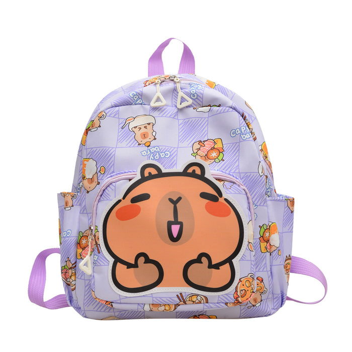 Wholesale New children's backpack with large capacity printed backpack to reduce weight
