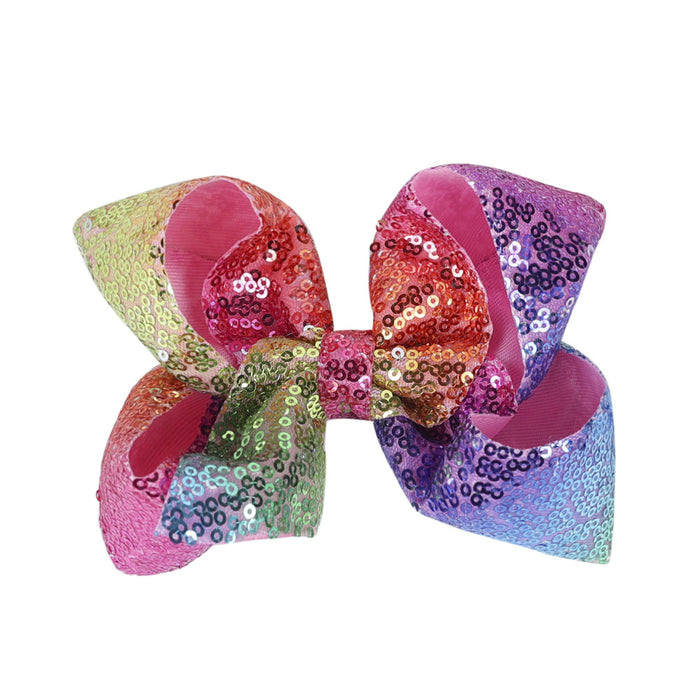 Wholesale Children's jewelry 5-inch sequin bow hair clip with hairpin