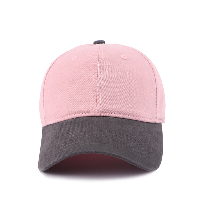 Wholesale Color blocked versatile hat, duckbill cap, soft top, sunshade and sun protection baseball cap