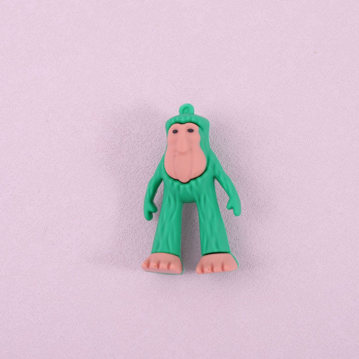 Wholesale Doll keychain funny abstract stick man shark small pendant