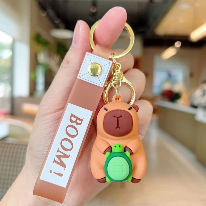 Wholesale Capybara bubble blowing keychain cute little capybara pendant car bag pendant