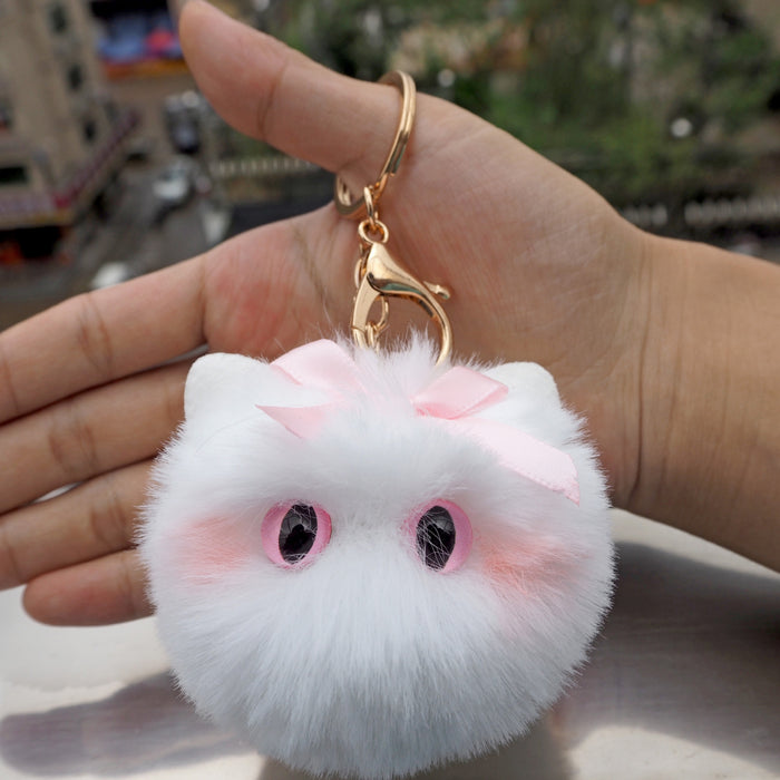 Wholesale Cute Plush Cat Ball Elf Cat Pendant Cute Style Girl Keychain Bag Hanging New Key Chain
