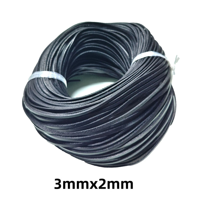 Wholesale 100pcs Round  Cowhide Rope Accessories Mobile Phone Case Leather Rope Braided Rope