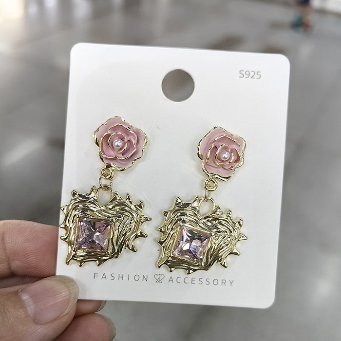 Wholesale elegant bow earrings light luxury niche design versatile creative earrings jewelry