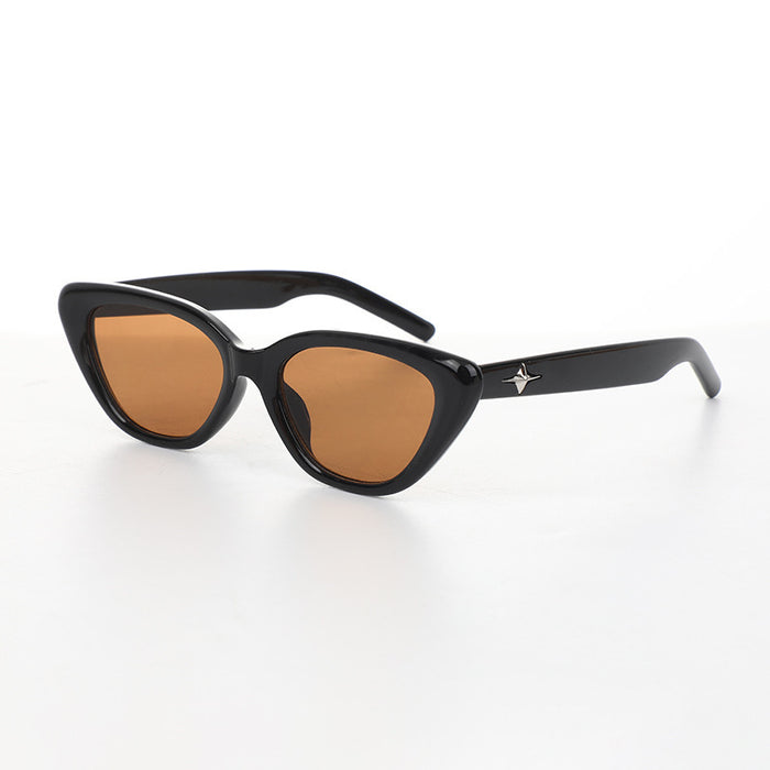 Wholesale Cat-eye small face sunglasses for women black small frame sunglasses sun protection style photo shoot
