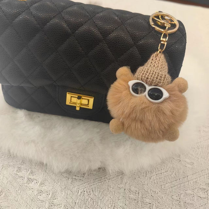 Wholesale Plush plush toy bag pendant keychain Plush plush niche doll pendant glasses key pendant accessory