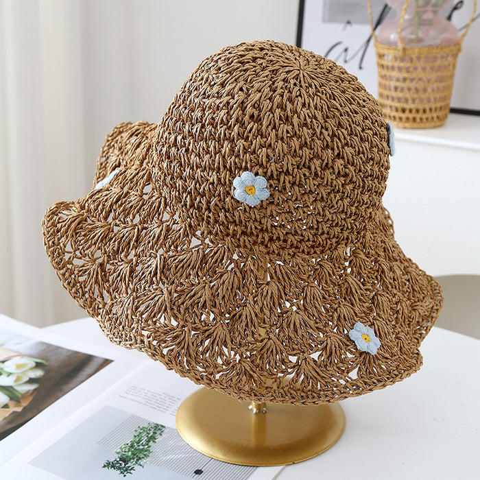 Wholesale New Bow Straw Hat with Elegant Style, Casual Hat, Basin Hat, Beach Hat, Sunshade and Sun Protection