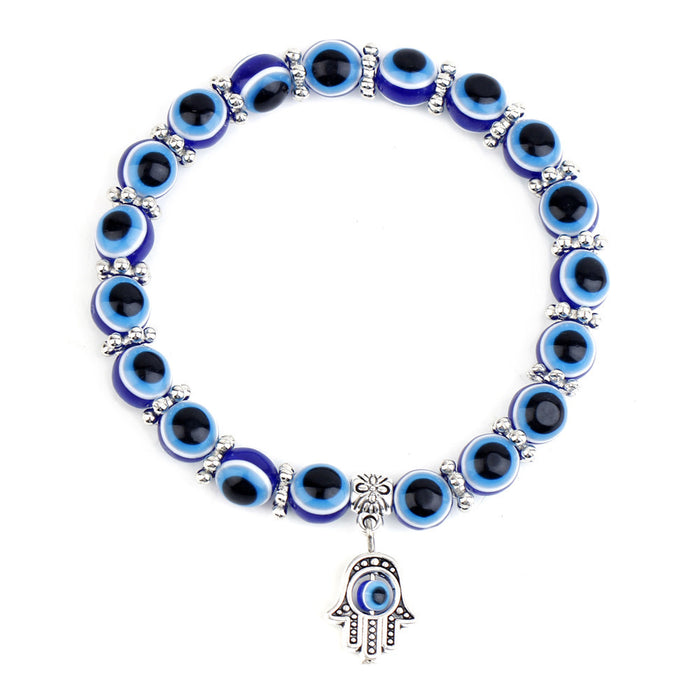 Wholesale Blue Eye Bracelet Palm Devil's Eye Beaded Bracelet