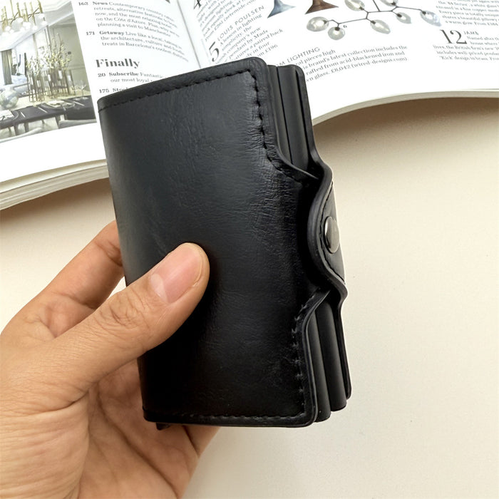 Wholesale Carbon Fiber Automatic Pop- Card Holder Modern Daily Wallet MOQ≥2