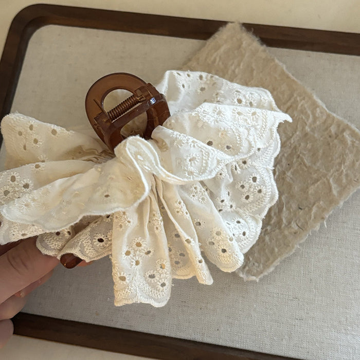 Wholesale French Elegant Lace Large Grasp Hair Quantity Shark Clip Hair Clip Hair Accessories