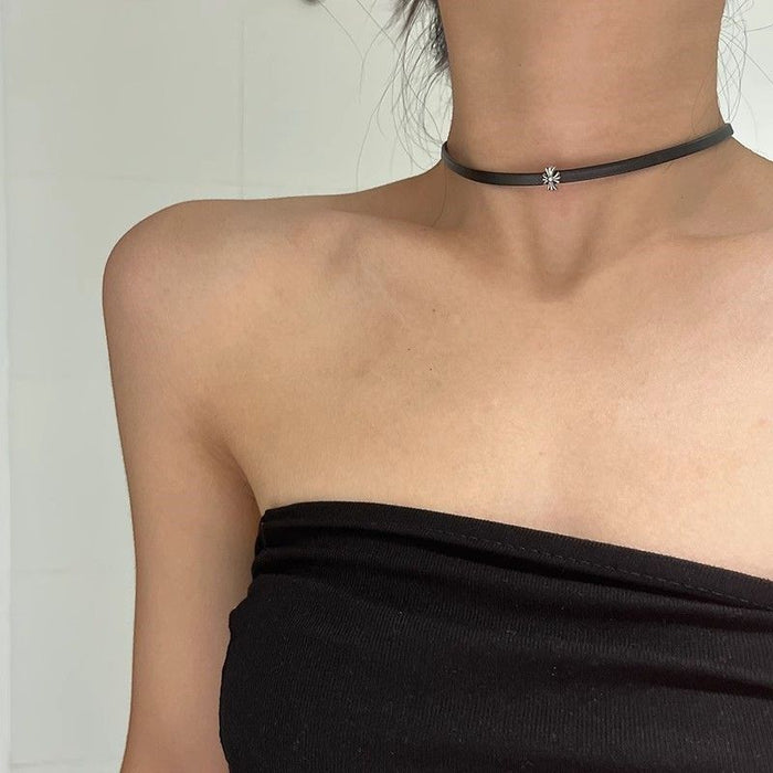 Wholesale Punk style casual black leather cross