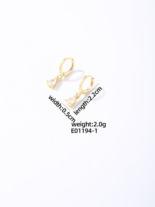 Wholesale Zirconia inlaid exquisite earrings and accessories, new versatile and niche high-end earrings and accessories wholesale