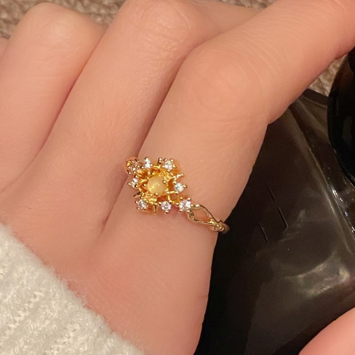 Wholesale Vintage Open End Ring with Niche Design and Full Diamond Zircon Ring