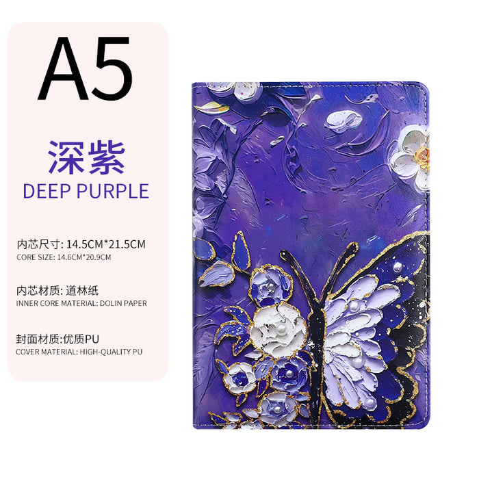 Wholesale Imitation Leather A5 Butterfly Notebook Stylish for Student and Office Use