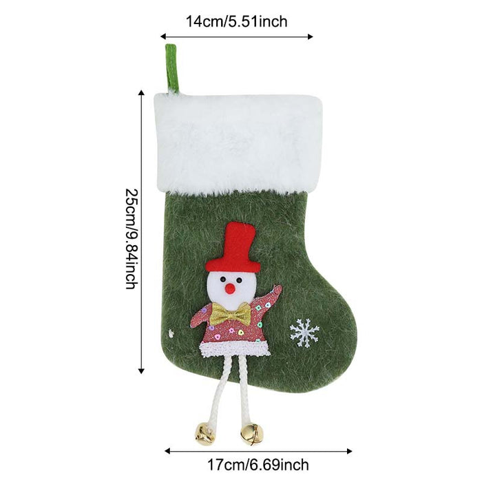 Wholesale Christmas socks Christmas candy socks cartoon with legs fireplace pendant Christmas decoration party layout ornaments