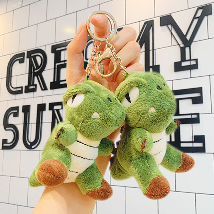 Wholesale Cartoon Plush Dinosaur Pendant Cute School Bag Keychain Hanging Ornaments Doll Doll Key Chain Gift Ornaments