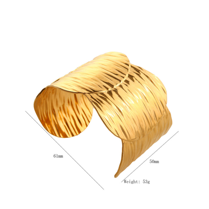 Wholesale Exaggerated New Product Irregular Wide Open Bracelet Stainless Steel Minimally Personalized Fashion Handpiece Wholesale