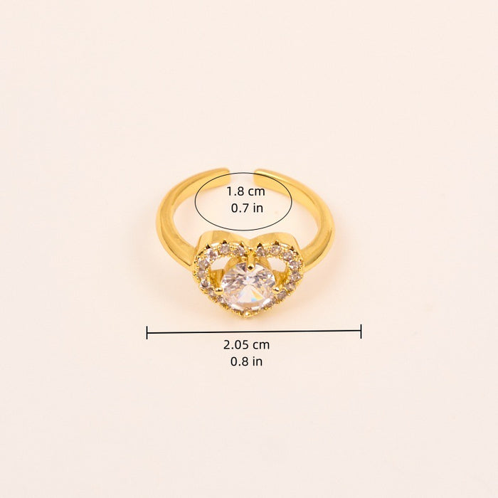Wholesale Open ring with micro-set zircon
